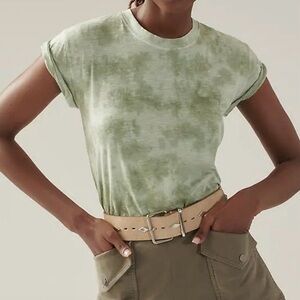 Anthropologie Pilcro The Billy Regenerative Cotton Crew-neck Tee size small